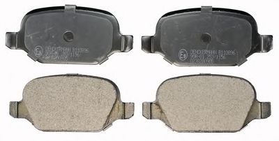 DENCKERMANN b110896 -  Комплект тормозных колодок, дисковый тормоз