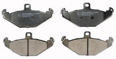 DENCKERMANN b110906 -  Комплект тормозных колодок, дисковый тормоз