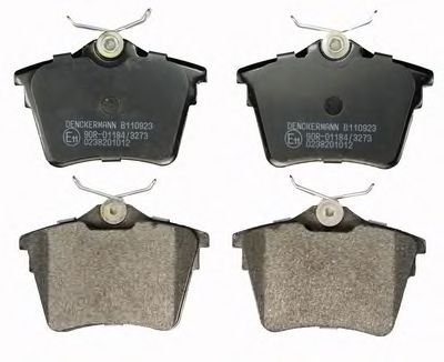 DENCKERMANN b110923 -  Комплект тормозных колодок, дисковый тормоз