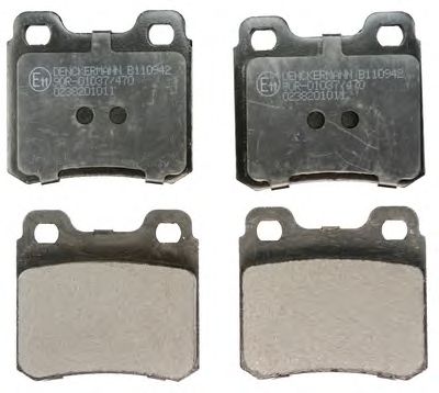 DENCKERMANN b110942 -  Комплект тормозных колодок, дисковый тормоз