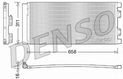 DENSO dcn14002 -  Конденсатор, кондиционер