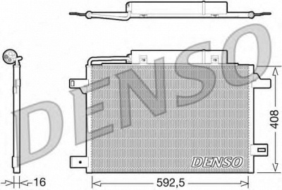 DENSO dcn17003 -  Конденсатор, кондиционер