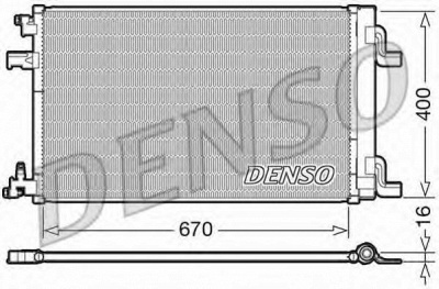 DENSO dcn20002 -  Конденсатор, кондиционер
