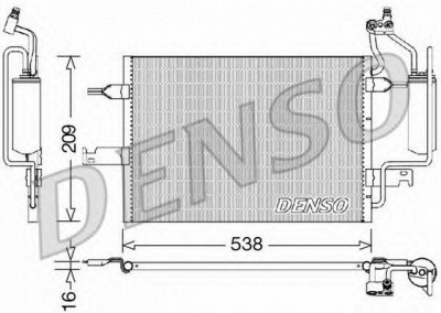 DENSO dcn20026 -  Конденсатор, кондиционер