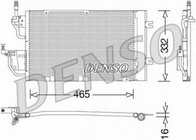 DENSO dcn20037 -  Конденсатор, кондиционер