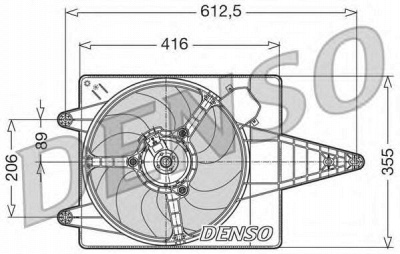 DENSO der01004 -  Вентилятор, охлаждение двигателя