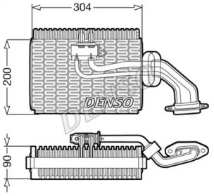 DENSO dev23003 -  Испаритель, кондиционер