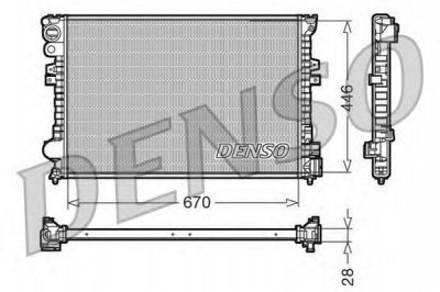 DENSO drm07050 -  Радиатор, охлаждение двигателя