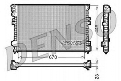 DENSO drm07055 -  Радиатор, охлаждение двигателя