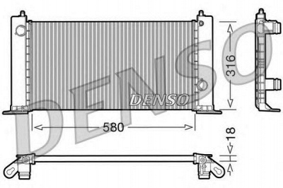 DENSO drm09120 -  Радиатор, охлаждение двигателя