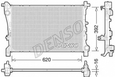 DENSO drm09166 -  Радиатор, охлаждение двигателя