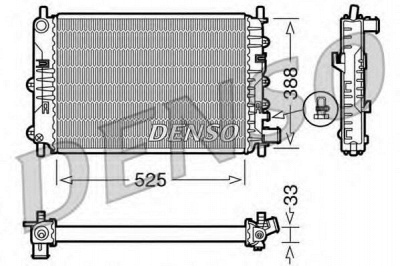 DENSO drm10025 -  Радиатор, охлаждение двигателя