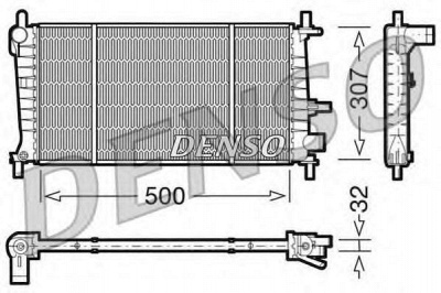 DENSO drm10041 -  Радиатор, охлаждение двигателя