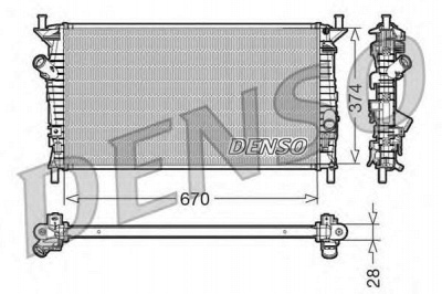 DENSO drm10074 -  Радиатор, охлаждение двигателя