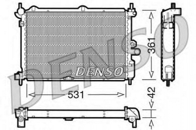 DENSO drm20014 -  Радиатор, охлаждение двигателя