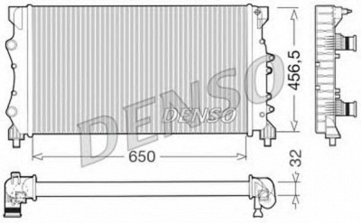DENSO drm23025 -  Радиатор, охлаждение двигателя
