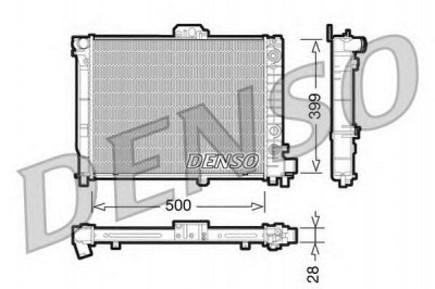 DENSO drm25008 -  Радиатор, охлаждение двигателя
