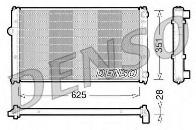 DENSO drm26001 -  Радиатор, охлаждение двигателя