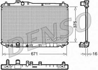 DENSO drm40037 -  Радиатор, охлаждение двигателя