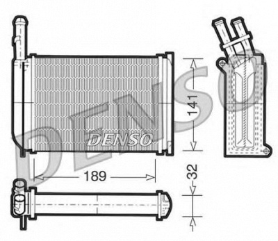 DENSO drr10001 -  Теплообменник, отопление салона