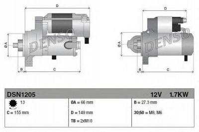 DENSO dsn1205 -  Стартер
