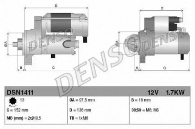 DENSO dsn1411 -  Стартер