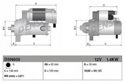 DENSO dsn605 -  Стартер