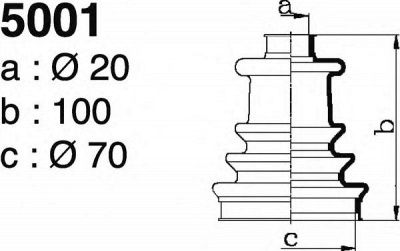 DEPA 5001 -  Комплект пыльника, приводной вал