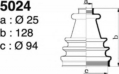 DEPA 5024 -  Комплект пыльника, приводной вал