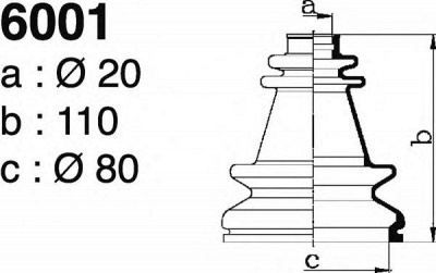 DEPA 6001 -  Комплект пыльника, приводной вал