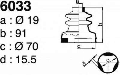 DEPA 6033 -  Комплект пыльника, приводной вал