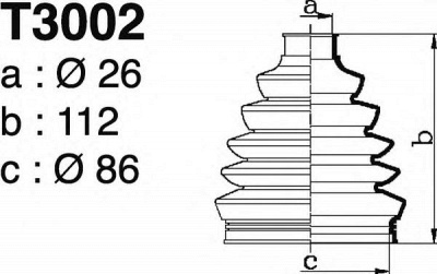 DEPA t3002 -  Комплект пыльника, приводной вал