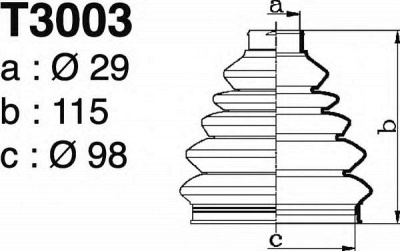 DEPA t3003 -  Комплект пыльника, приводной вал