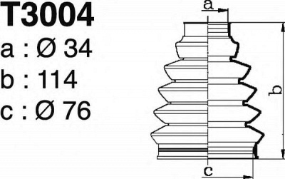 DEPA t3004 -  Комплект пыльника, приводной вал