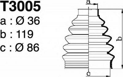 DEPA t3005 -  Комплект пыльника, приводной вал