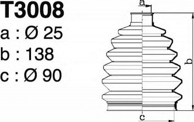 DEPA t3008 -  Комплект пыльника, приводной вал