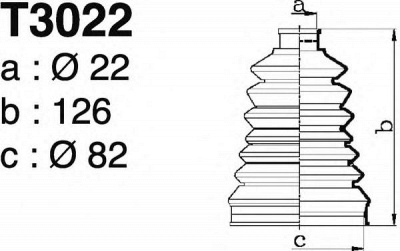 DEPA t3022 -  Комплект пыльника, приводной вал