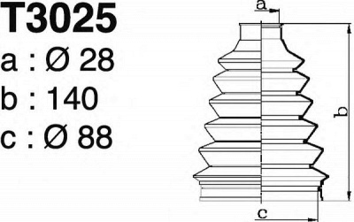 DEPA t3025 -  Комплект пыльника, приводной вал