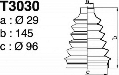 DEPA t3030 -  Комплект пыльника, приводной вал
