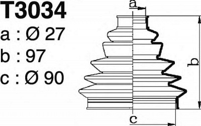DEPA t3034 -  Комплект пыльника, приводной вал