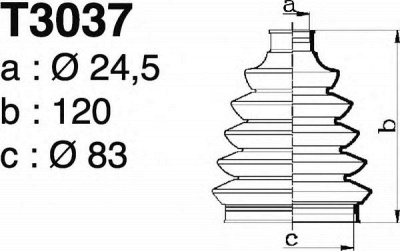 DEPA t3037 -  Комплект пыльника, приводной вал