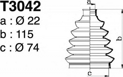 DEPA t3042 -  Комплект пыльника, приводной вал