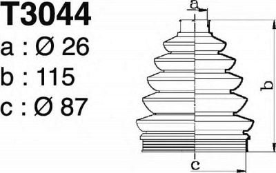DEPA t3044 -  Комплект пыльника, приводной вал