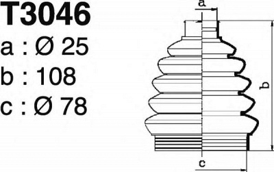 DEPA t3046 -  Комплект пыльника, приводной вал