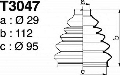 DEPA t3047 -  Комплект пыльника, приводной вал