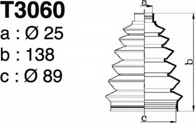 DEPA t3060 -  Комплект пыльника, приводной вал
