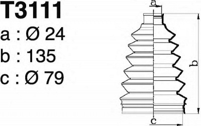 DEPA t3111 - Комплект пыльника, приводной вал