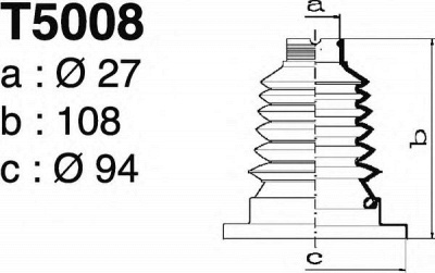 DEPA t5008 -  Комплект пыльника, приводной вал