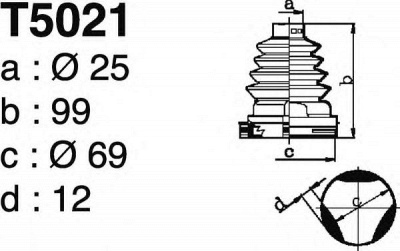 DEPA t5021 -  Комплект пыльника, приводной вал