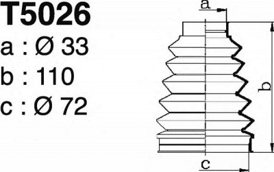 DEPA t5026 -  Комплект пыльника, приводной вал